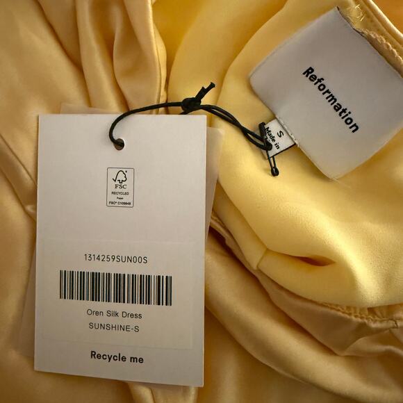 New Reformation Oren Silk Dress - Picture 5 of 5